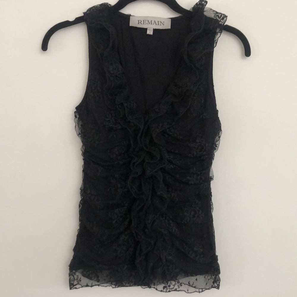 Anthropologie black lace top